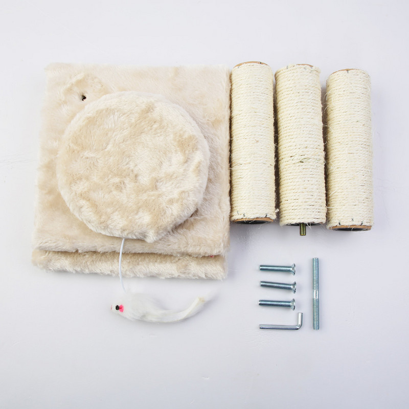 Cadru de alpinism pentru zgarietor pentru copac Jucărie cu trei straturi Scărpinat pentru pisici Platformă de sărit pentru antrenament Accesorii pentru animale de companie