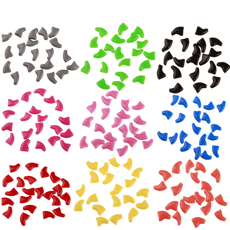 20 vnt. naminių gyvūnėlių nagų dangteliai Silikoninė apsauga Minkšta guminė šunų kačių nagų danga letenų valdymo priežiūros priemonės, skirtos apsaugoti vaikus nuo žalos