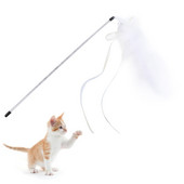 Παιχνίδι γάτα Teaser Funny Faux Feather Γάτα Διαδραστικό Ραβδί Παιχνίδι Γατάκι Πειράγμα Ραβδί Νεράιδας Φτερό ραβδί για κατοικίδια γατάκια που παίζουν