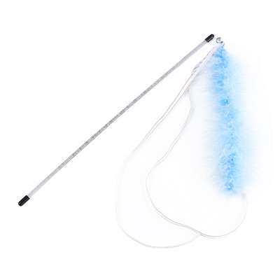 Παιχνίδι γάτα Teaser Funny Faux Feather Γάτα Διαδραστικό Ραβδί Παιχνίδι Γατάκι Πειράγμα Ραβδί Νεράιδας Φτερό ραβδί για κατοικίδια γατάκια που παίζουν