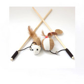 Jucării pentru pisici Minge de șoarece Jucării de antrenament cu pene pentru tachinarea pisoiului Scratch interactiv Băț din lemn Coardă elastică Jucării pentru animale de companie