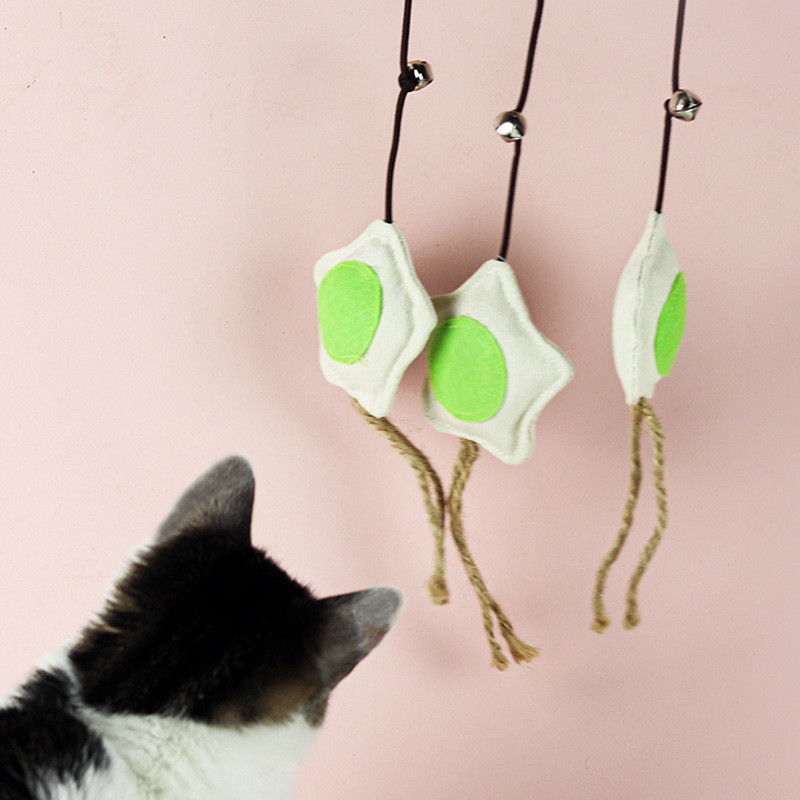 Cat Stick Διαδραστικό παιχνίδι γάτας για γατάκι που παίζει Teaser Ραβδί Παιχνίδι Γάτα Προμήθειες Αστείο αστέρι με φτερά με κουδούνι Παιχνίδι για ψάρια γάτα