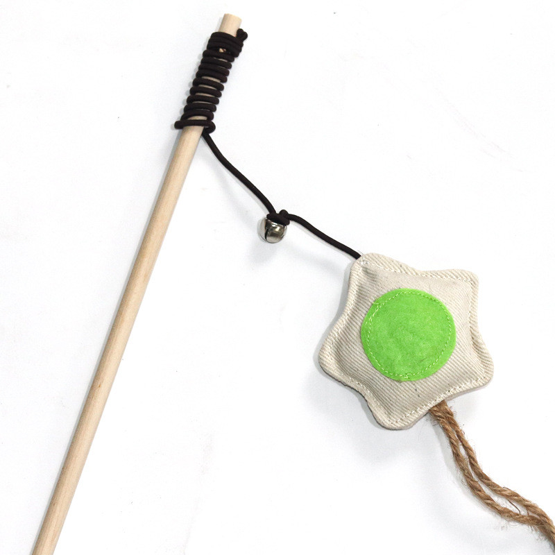 Cat Stick Διαδραστικό παιχνίδι γάτας για γατάκι που παίζει Teaser Ραβδί Παιχνίδι Γάτα Προμήθειες Αστείο αστέρι με φτερά με κουδούνι Παιχνίδι για ψάρια γάτα