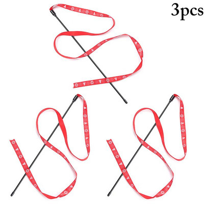Dorakitten 3Pcs/Set Cat String Wand Toys Fleksibilni mačji štapić Interactive Wand Cat String Igračka za Božić Potrepštine za kućne ljubimce Pokloni za mačke