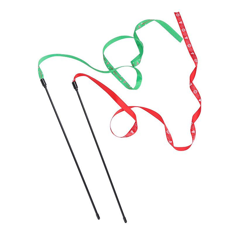 Dorakitten 3Pcs/Set Cat String Wand Toys Fleksibilni mačji štapić Interactive Wand Cat String Igračka za Božić Potrepštine za kućne ljubimce Pokloni za mačke