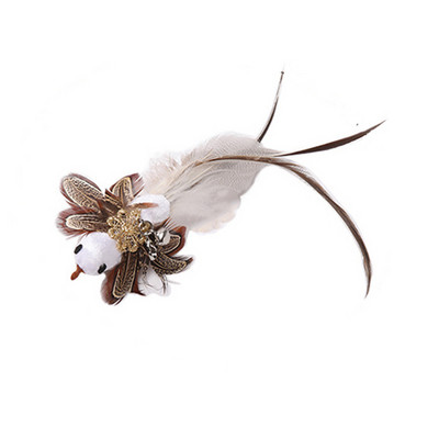 Linnukassi simulatsioonimänguasi Interaktiivne naljakas sulelind kellukese imemisega kassipulgaga mänguasi kassipoeg, kes mängib kassidele mõeldud mänguasju