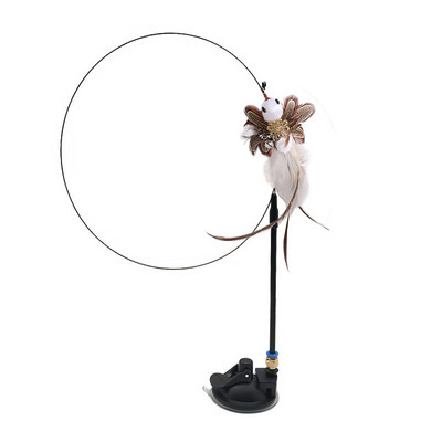 Linnukassi simulatsioonimänguasi Interaktiivne naljakas sulelind kellukese imemisega kassipulgaga mänguasi kassipoeg, kes mängib kassidele mõeldud mänguasju