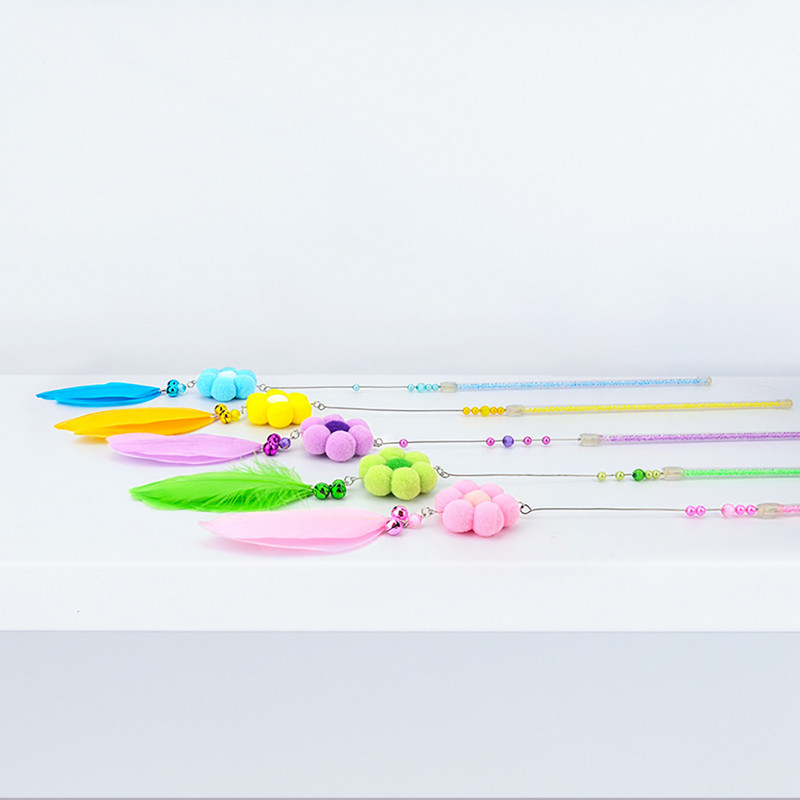 Kassimänguasjad Suled Kassikepp Lill Pom Pom Bell Kassipoeg Kassitõusja Interaktiivne mänguasi Lemmikkepi mänguasi kassidele Lemmikloomatooted