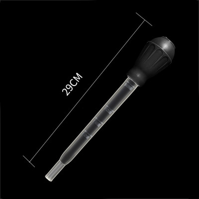 Lengthen Pipettes Akvariumo sifonas žuvų bako dulkių siurblys Paprastas valymo įrankis akvariumo vandens keitikliui 29cm 45cm 30ml 50ml