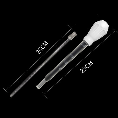 Lengthen Pipettes Akvariumo sifonas žuvų bako dulkių siurblys Paprastas valymo įrankis akvariumo vandens keitikliui 29cm 45cm 30ml 50ml
