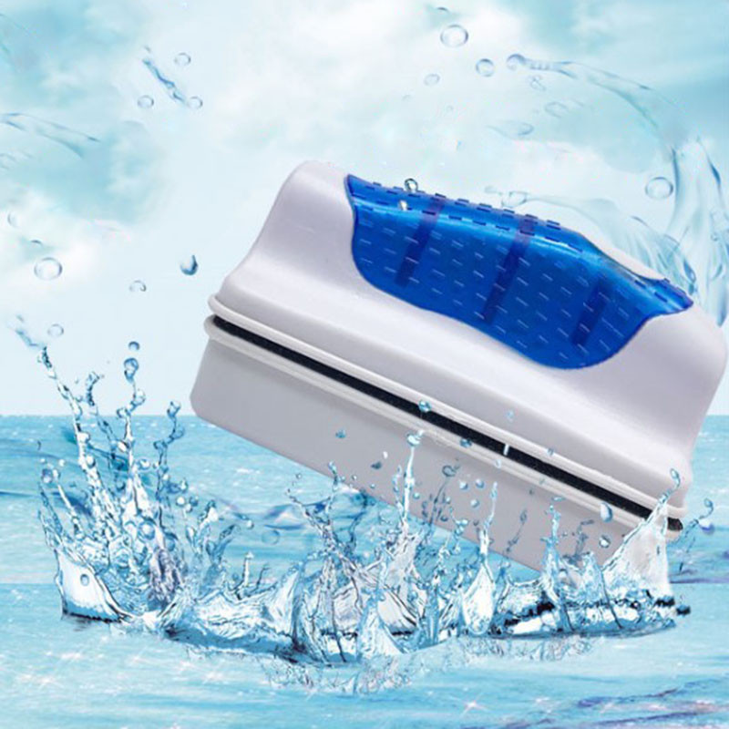 Mažo dydžio magnetiniai akvariumo žuvų rezervuarų šepečiai, plaukiojantys švaraus stiklo langų dumblių grandiklio valymo šepetys Akvariumo priedai