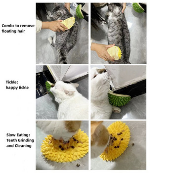 Νέες χτένες για μασάζ για γάτες σε σχήμα Durian χτένα για φαγούρα Βούρτσα αποτρίχωσης κατοικίδιων κατοικίδιων ζώων Γάτες Περιποίηση χτένας καθαρισμού Εργαλεία μασάζ