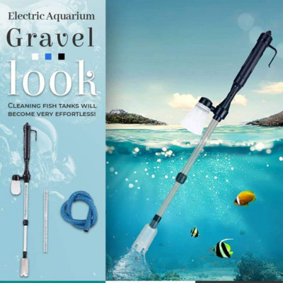 Elektrinis galingas siurbimo akvariumo sifonu valdomas žuvų bako smėlio plovimo valiklis 220V vakuuminis žvyro vandens keitiklis sifono filtras