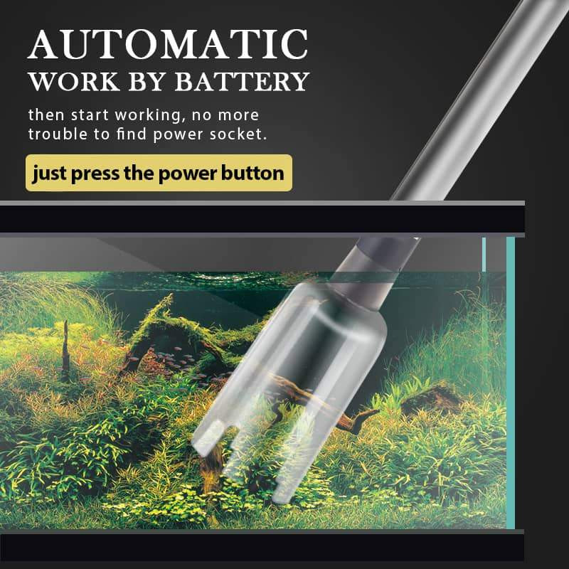 Elektrinis galingas siurbimo akvariumo sifonu valdomas žuvų bako smėlio plovimo valiklis 220V vakuuminis žvyro vandens keitiklis sifono filtras