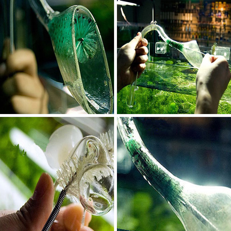 90/155/200 cm akvaariumi puhastushari roostevabast terasest torude puhastushari kahe otsaga voolikuga akvaariumi paagi puhastusvahendi tarvikud