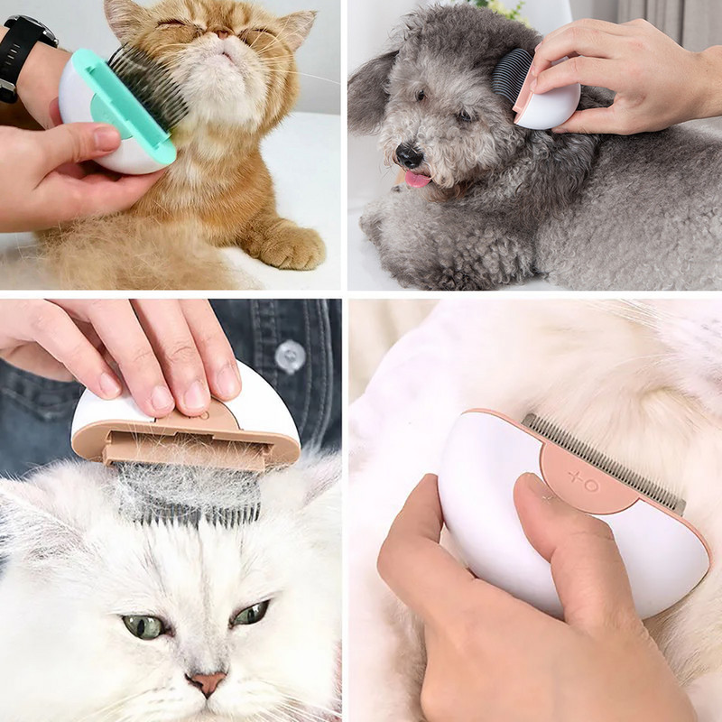 Prijenosna četka za mačju dlaku Češalj za dotjerivanje kućnih ljubimaca Četka za mačke Masaže za pse 2-u-1 Alat za čišćenje Pribor za dugu i kratku dlaku