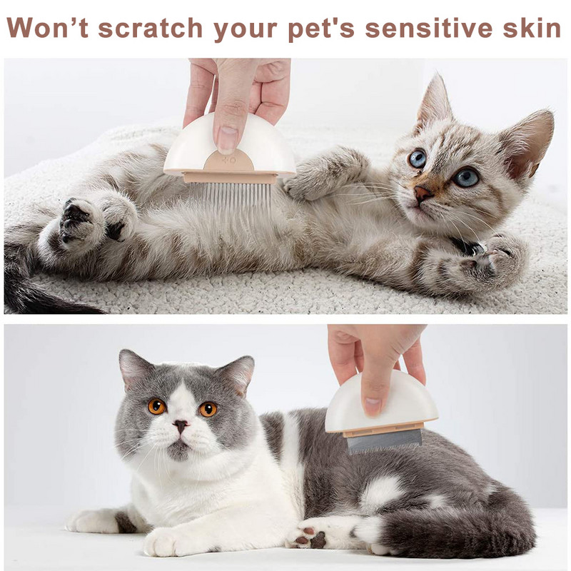 Prijenosna četka za mačju dlaku Češalj za dotjerivanje kućnih ljubimaca Četka za mačke Masaže za pse 2-u-1 Alat za čišćenje Pribor za dugu i kratku dlaku