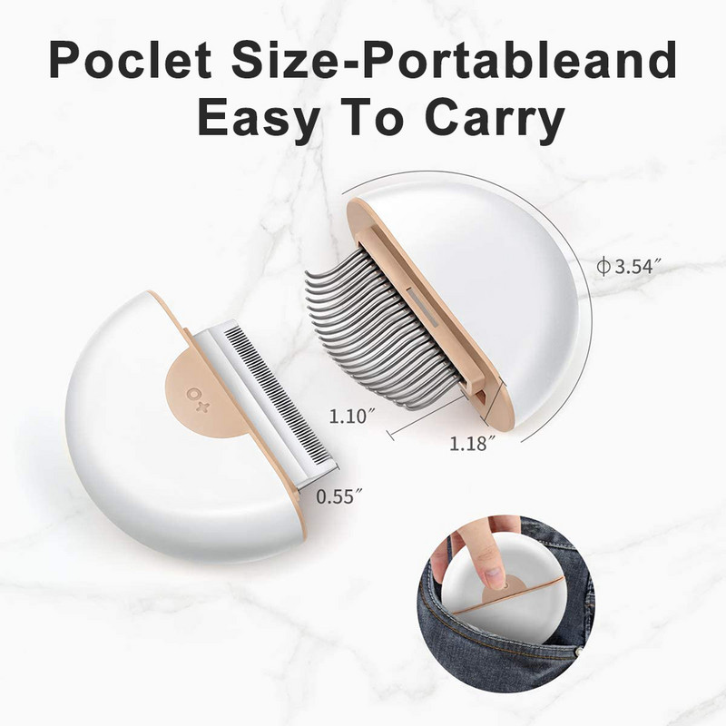 Prijenosna četka za mačju dlaku Češalj za dotjerivanje kućnih ljubimaca Četka za mačke Masaže za pse 2-u-1 Alat za čišćenje Pribor za dugu i kratku dlaku