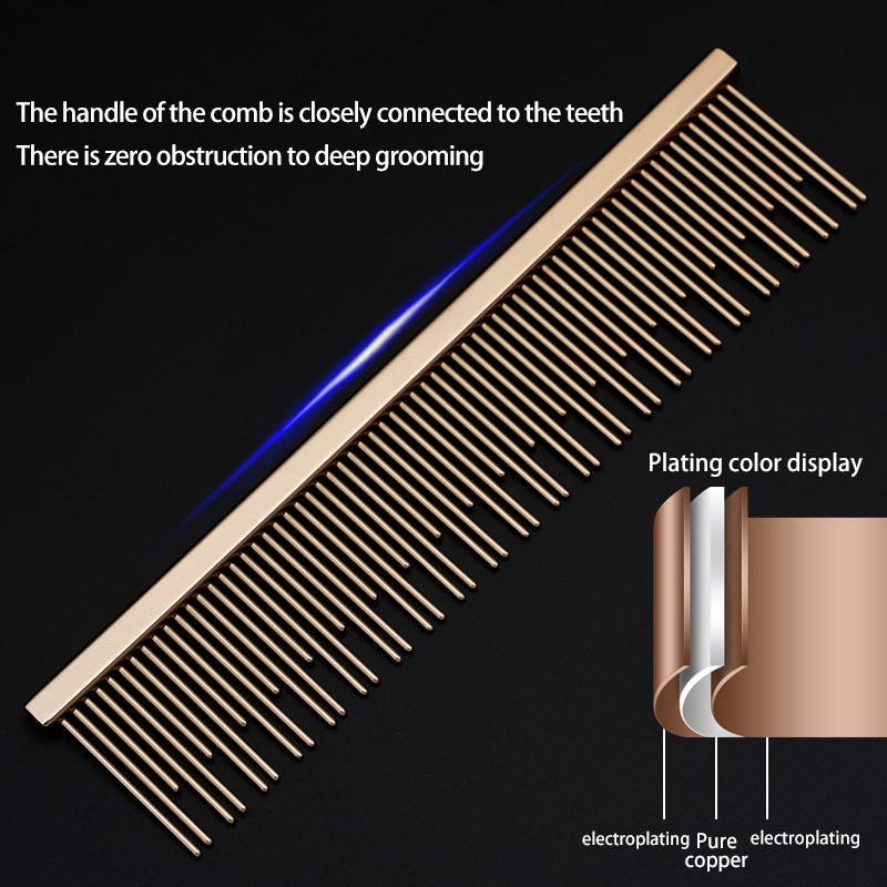 Υψηλής ποιότητας χτένα γάτας κατάλληλη για μικρού και μεσαίου μεγέθους muppet με κοντή βελόνα χτένα γάτας με ανοιχτό κόμπο για να επιπλέουν τρίχες S χτένα διπλής σειράς δοντιών