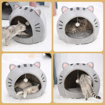 Χαριτωμένο κρεβάτι γάτας Ζεστό σπίτι για κατοικίδια Kitten Cave Cushion Comfort Γάτα Σπίτι για Γάτα Καλάθι Σκηνής Σκηνής Φωλιά κουταβιού Μικρό χαλάκι σκύλου Προμήθειες Κρεβάτι για γάτες