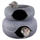 Donut Cat Bed Pet Cat Tunnel Interaktivna igra Igračka Cat Bed Dual-use Indoor Toy Kitten Sportska oprema Mačka dresura Toy Cat House