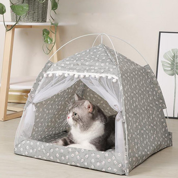 Προϊόντα για κατοικίδια κρεβατιού για γάτας The General Teepee Closed Cozy αιώρα με δάπεδα Cat House Pet Small Dog House Αξεσουάρ Προϊόντα