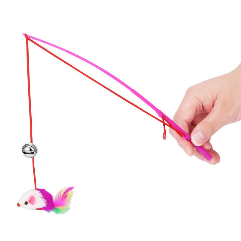 Kitten Feather Wire Wands Worm Teaser Wand Mačka Igračka sa zamjenskim paketom Igračke od mačjeg perja Punjenje za dražilice za mačje igračke