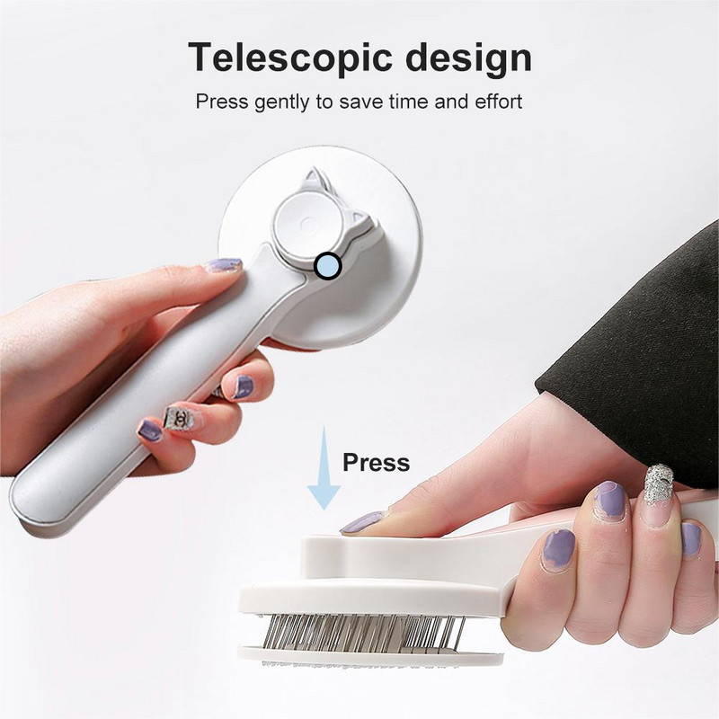 Kisállatszőrfésű öntisztító kefe macskáknak kutyáknak kisállatápoló kefe macskáknak Macskaszőrkefe ápolási eszközök Macskakellékek