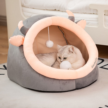 Κρεβάτι για γάτα Ζεστό σπίτι για γάτα Καλάθι για κατοικίδια Σκηνή Χειμερινή γάτα Nesk Άνετο μαλακό κρεβάτι γατούλας για γάτες Μικρό κρεβάτι για σκύλους Αξεσουάρ για γάτα