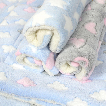 Κουβέρτα για κατοικίδια Μαλακό παχύ μαξιλάρι για κατοικίδια Coral fleece φανέλα για κουτάβι σκύλος μαξιλάρι καναπέ για γάτα Keep Warm Πατάκια ύπνου Χαλί για το σπίτι
