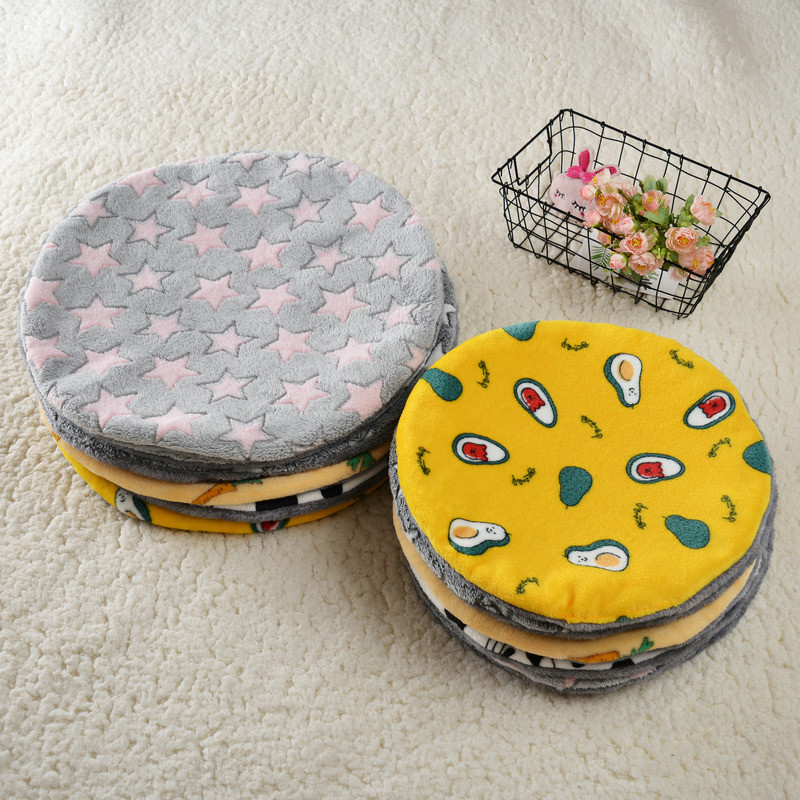 Kaķu suņu gulēšanas paklājiņš Biezs silts paliktnis apaļš kaķēns kucēnu gultas dīvāna spilvens maziem suņiem Mājdzīvnieku piederumi Mīkstas segas aksesuāri