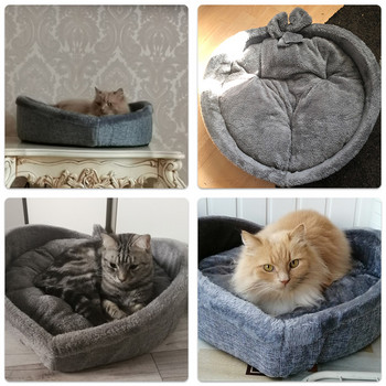 Χαριτωμένο κρεβάτι γάτας Κρεβάτι σε σχήμα καρδιάς για γάτες Κουτάβι από βαμβακερό βελούδο μαλακό γατάκι Κρεβάτια ύπνου Κυνοτροφείο Ζεστή φωλιά κατοικίδιων αξεσουάρ για γάτες