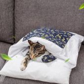 Υπνόσακος Four Seasons Universal Japanese Litter Cat Sleeping Bag αφαιρούμενο και πλενόμενο πάπλωμα γάτας Χειμώνας Ζεστό ρείθρο για απορρίμματα κατοικίδιων