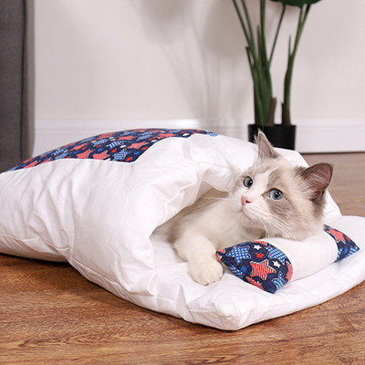 Υπνόσακος Four Seasons Universal Japanese Litter Cat Sleeping Bag αφαιρούμενο και πλενόμενο πάπλωμα γάτας Χειμώνας Ζεστό ρείθρο για απορρίμματα κατοικίδιων