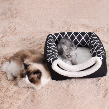 Cat Bed House Winter Warm Pet Cat Deep Sleeping Nest Puppy for Small Medium Dogs Cats Tent Cozy Cave Capsule Pet Mat Supplies