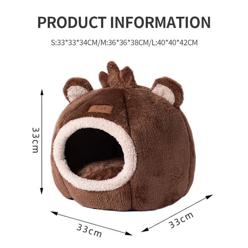 2022 Mačji krevet Kućica Sweet Sleep Comfort Mačji kreveti Tepisi Mekana plišana uzgajivačnica Kućica za štene Jastuk za štene Mali psi Mačke Gnijezdo Špilja koja se može prati