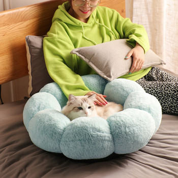 Σούπερ μαλακό κρεβάτι γάτας που πλένεται μαξιλάρι λουλουδιών αυτοθερμαινόμενο μαξιλάρι ύπνου για γάτα Μασκότ για κρεβάτι κατοικίδιων γενικής χρήσης τεσσάρων εποχών