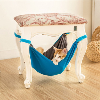 Κρεβάτια για γάτες Αιώρα για κατοικίδια για γάτες Άνετο μαλακό με κουβέρτα Κρεμαστά κλουβιά κρεβατιού για καρέκλα γατούλα κατοικίδια ζώα Swing κουτάβι