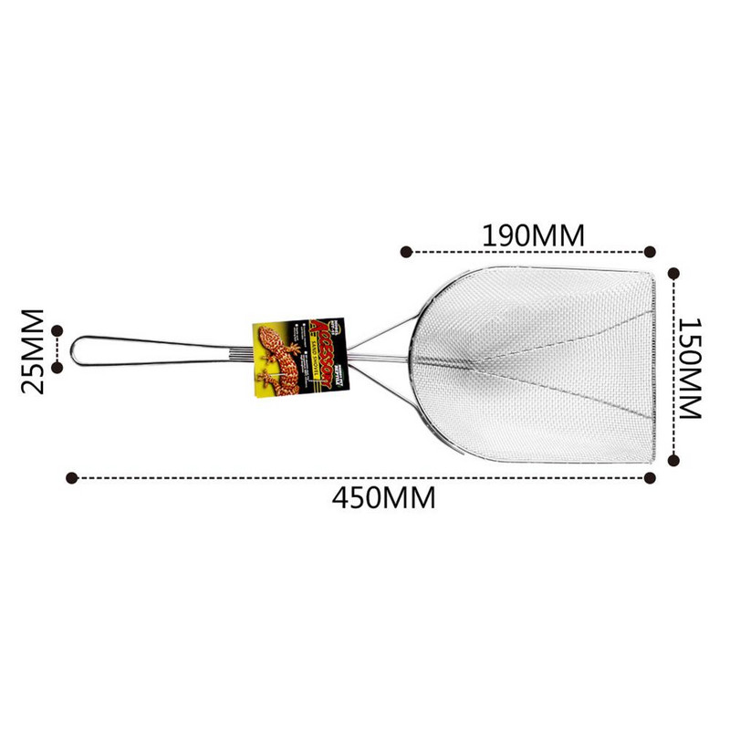 Reptil Lopata za otpatke od nehrđajućeg čelika Lopatica za pijesak Alati za čišćenje kućnih ljubimaca za kornjaču gušter pauk zmija