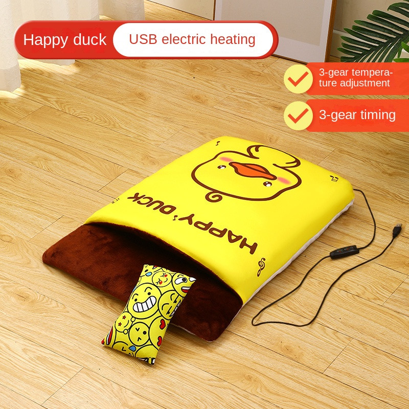 Nova grijana deka za krevet za mačke 3 brzine Timer Zima Topla prostirka za mačke Kuća koja se može prati od flanela Krevet za štene Vreća za spavanje Pribor za mačke