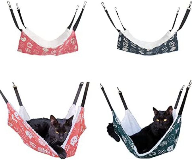 ATUBAN Αιώρες παραθύρου για γάτες για γάτες εσωτερικού χώρου, απαλό βελούδινο κρεβάτι για κατοικίδια, Κατάλληλο για αιώρα από βαμβακερό κουνάβι, ινδικό χοιρίδιο, χάμστερ, κρεβάτι για γατάκια