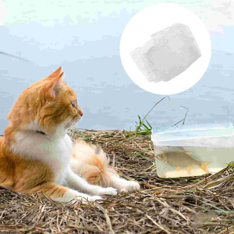 Nettank Aquarium Mesh Cover Screen Netting Antijumping Clearescape Lid Proof Turtle Jump SuppliesAir Cat Shrimp Large Breeder