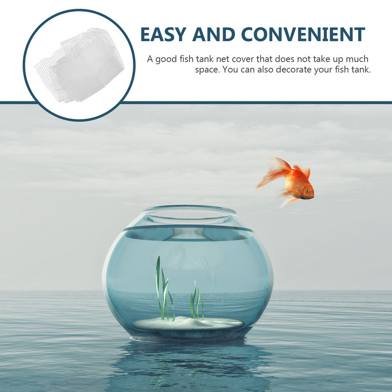 Nettank Aquarium Mesh Cover Screen Netting Antijumping Clearescape Lid Proof Turtle Jump SuppliesAir Cat Shrimp Large Breeder