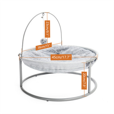 Pat moale de pluș pentru animale de companie Leagăn pentru pisici Hamac detașabil Coș rotund pentru pisici agățat Canapea cu minge suspendată pentru pisici Pat mic