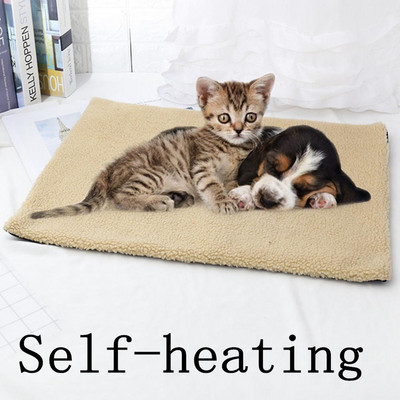 Automatikus meleg kisállat puha gyapjú önmelegedő macskaágy szőnyegek Kutya pihenő takaró Téli összecsukható Háziállatok Meleg alvómatrac kutyáknak macskáknak