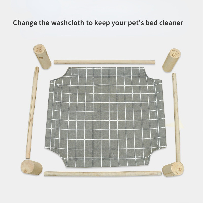 Drvena zamjenska tkanina za kampiranje kreveta za mačke za kućne ljubimce Dostupna četiri godišnja doba Održavajte kućne ljubimce higijenskim Samo krpa Krevet nije uključen
