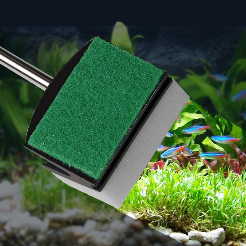 Akvaariumi puhastuspintsli tööriist Kahepoolne kollane roheline kahepoolne käsn käsn, kalamahutiharja puhastusvahend Akvaariumi tarvikud
