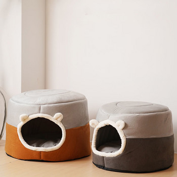 Νέο χειμερινό βαθύ ύπνο Comfort Κρεβάτι γάτας Iittle Mat Nest Cats Tent Cozy Cave Capsule Small Dogs Cats House Indoor Cama Gato