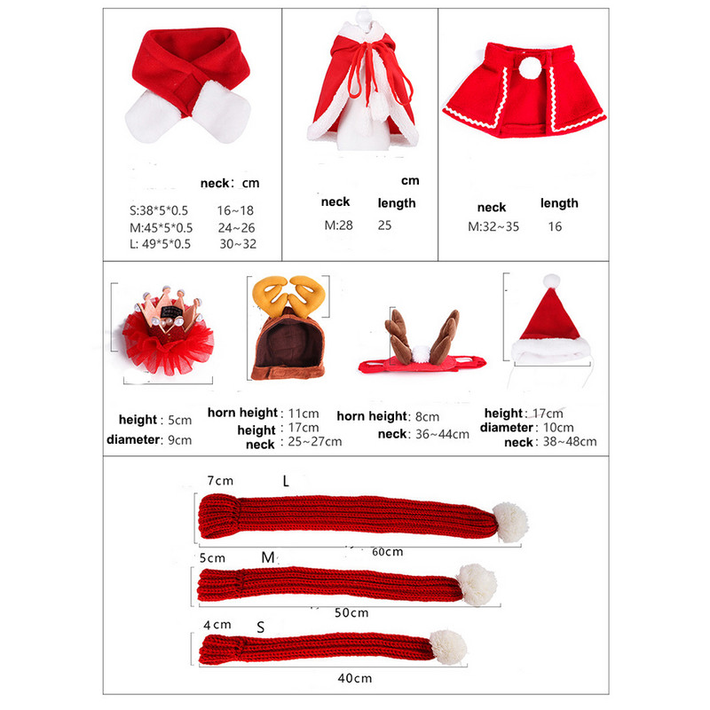 Smiješni mačji kostim Odjeća za Božić Djed Božićnjak Pas Cosplay Ovratnik Pelerina Slatki los Pokrivala za glavu Dodaci za mačke Rekviziti za fotografije Dekoracije