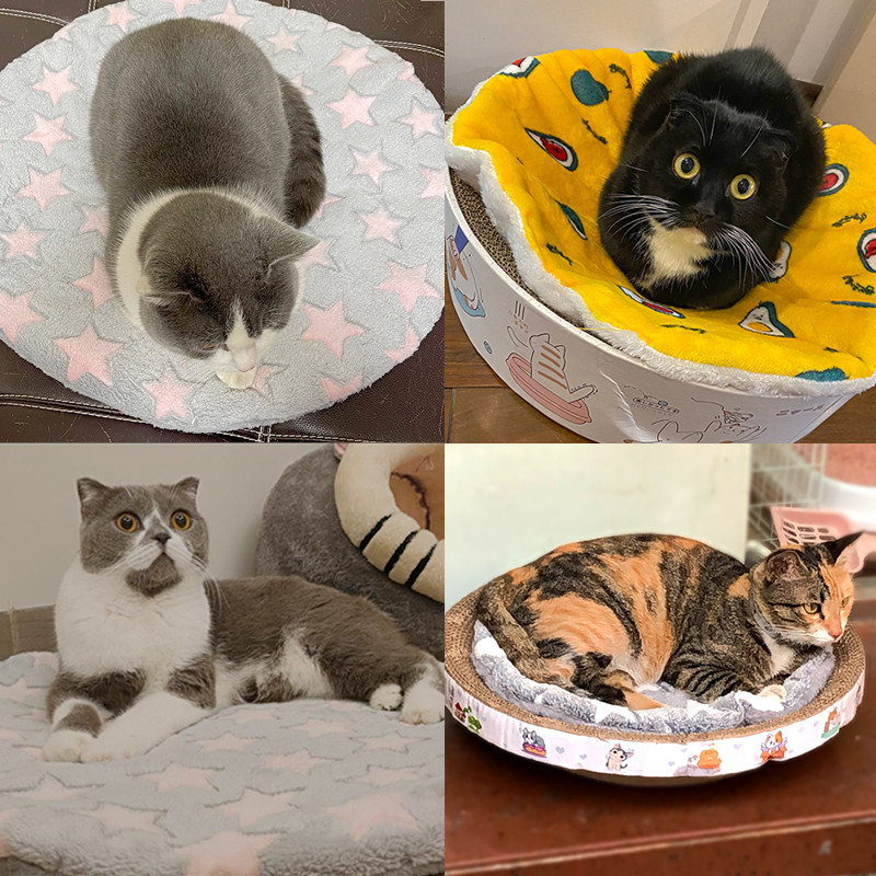 Mekana plišana podloga za spavanje za mačke za kućne ljubimce Zimska topla periva okrugla deka Kućica za pse Gnijezdo za mače Kućni krevet za putovanje Dodaci za jastuke